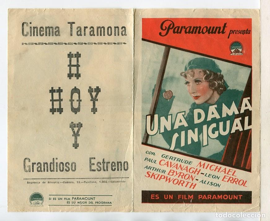 Kino: UNA DAMA SIN IGUAL, con Le&oacute;n Errol.