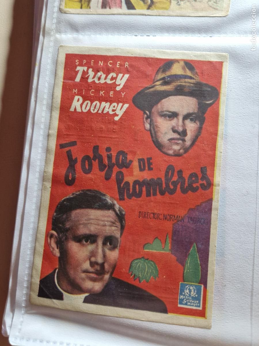 Foglietti di film di film antichi di cinema: FORJA DE HOMBRES MICKEY ROONEY SPENCER TRACY FOLLETO DE MANO