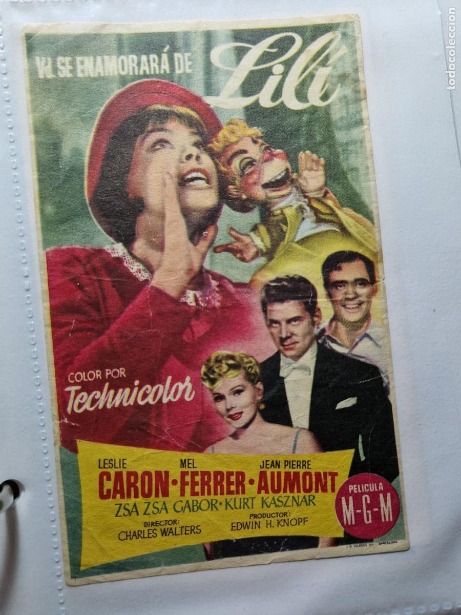  Flyers Publicitaires de films Anciens: LILI LESLIE CARON FOLLETO DE MANO