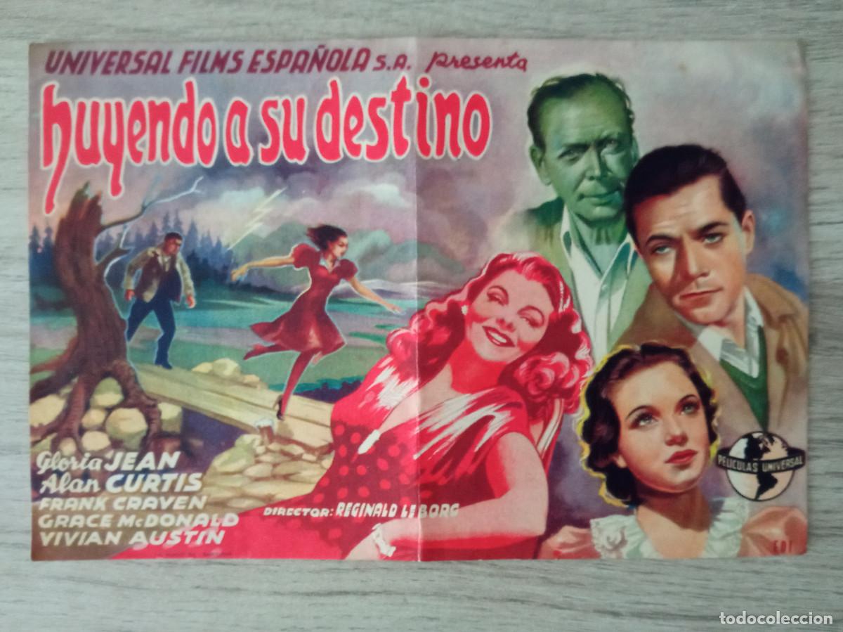  Foglietti di film di film antichi di cinema: HUYENDO A SU DESTINO, GLORIA JEAN, CINE HORA, 1947