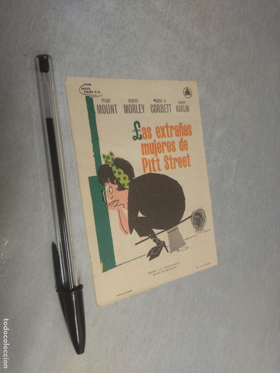 Cine: LAS EXTRA&Ntilde;AS MUJERES DE PITT STREET / FOLLETO DE MANO - PUBLICIDAD CINE GLORIA A&Ntilde;O 1965
