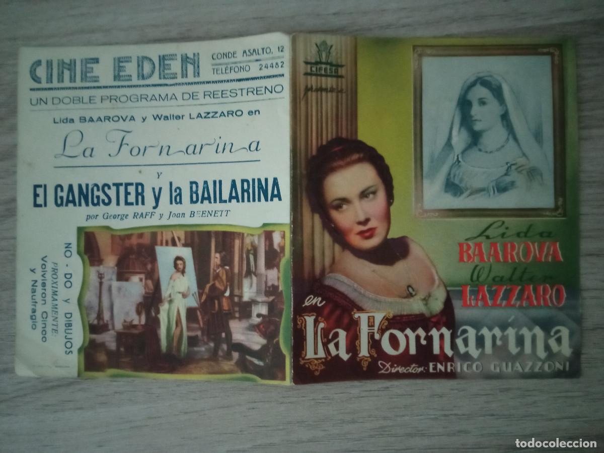  Foglietti di film di film antichi di cinema: LA FORNARINA, LIDA BAAROVA, CINE EDEN