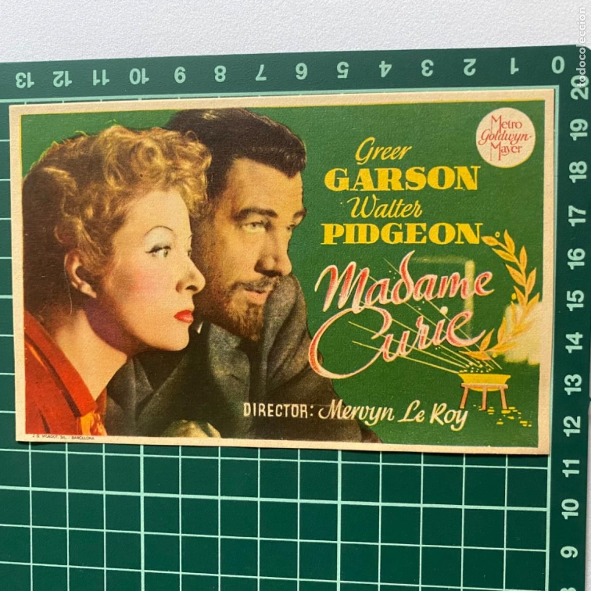  Foglietti di film di film antichi di cinema: Programa Folleto de mano cine pelicula Madame Curie Capitolio