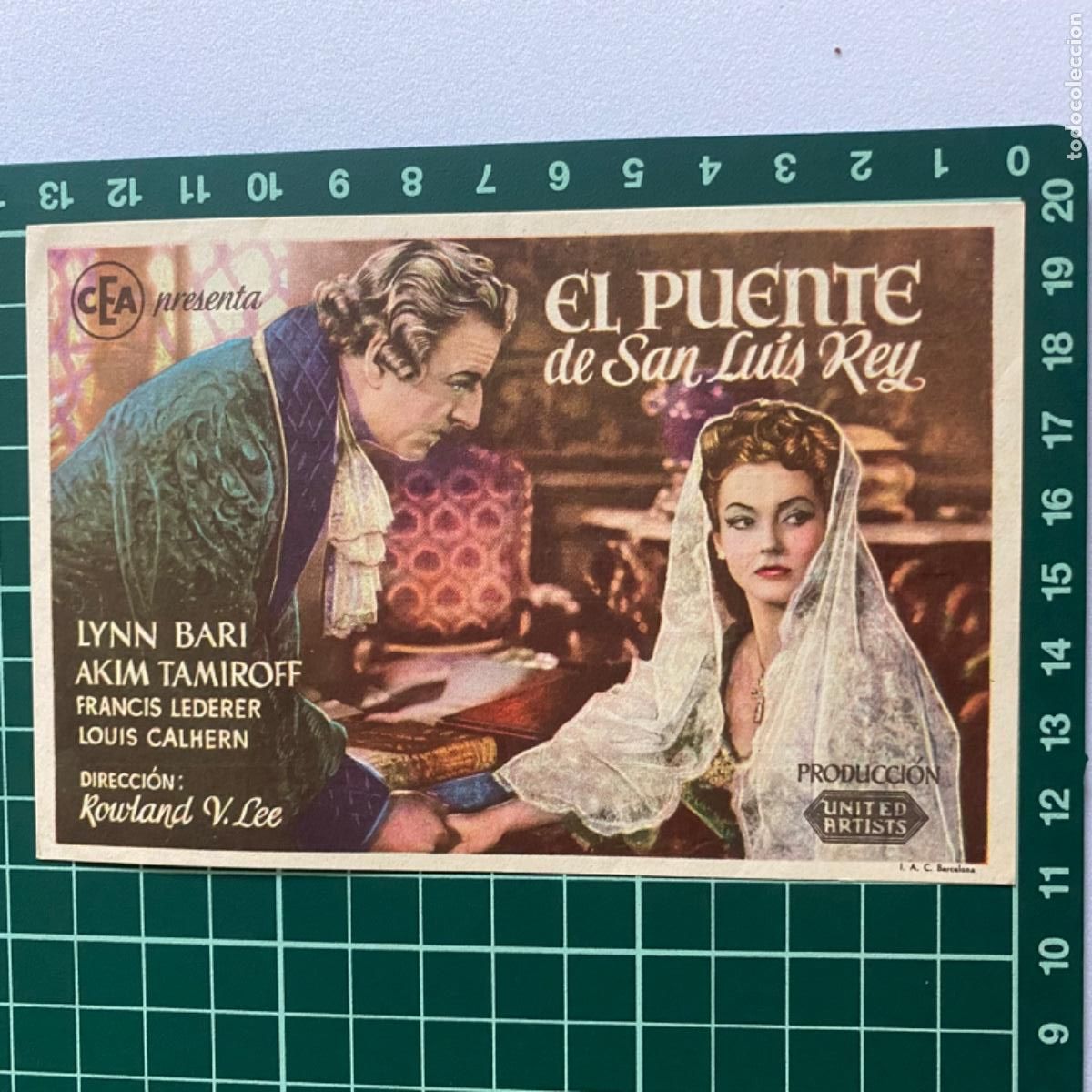  Foglietti di film di film antichi di cinema: Programa Folleto de mano cine pelicula El puente de San Luis Rey Martinense 1946