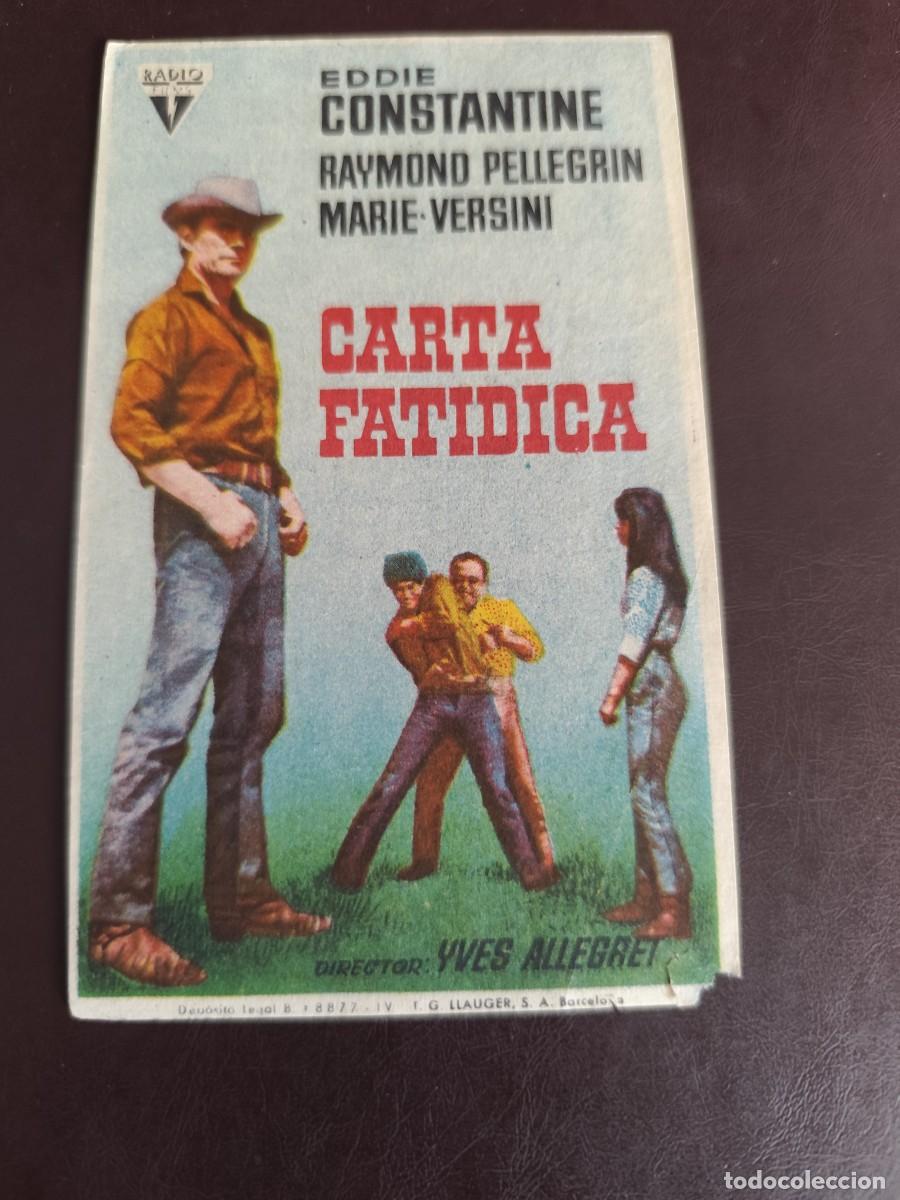 Cine: Carta fat&iacute;dica con publicidad Tarragona