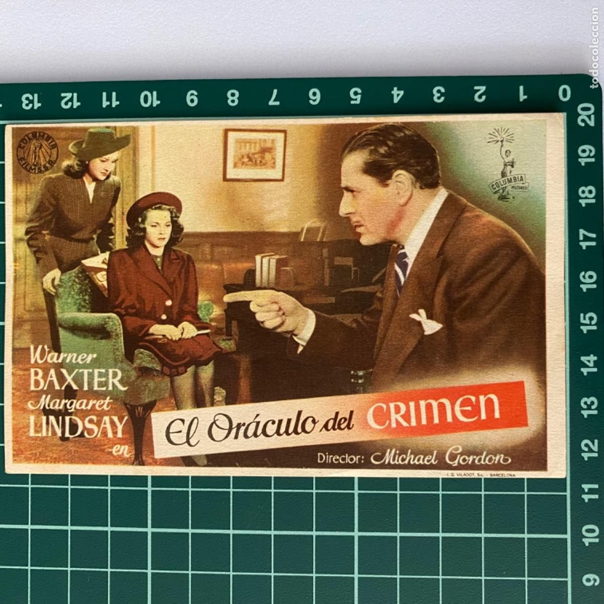 Cine: Programa Folleto de mano cine pelicula El oraculo del crimen - Foto 1