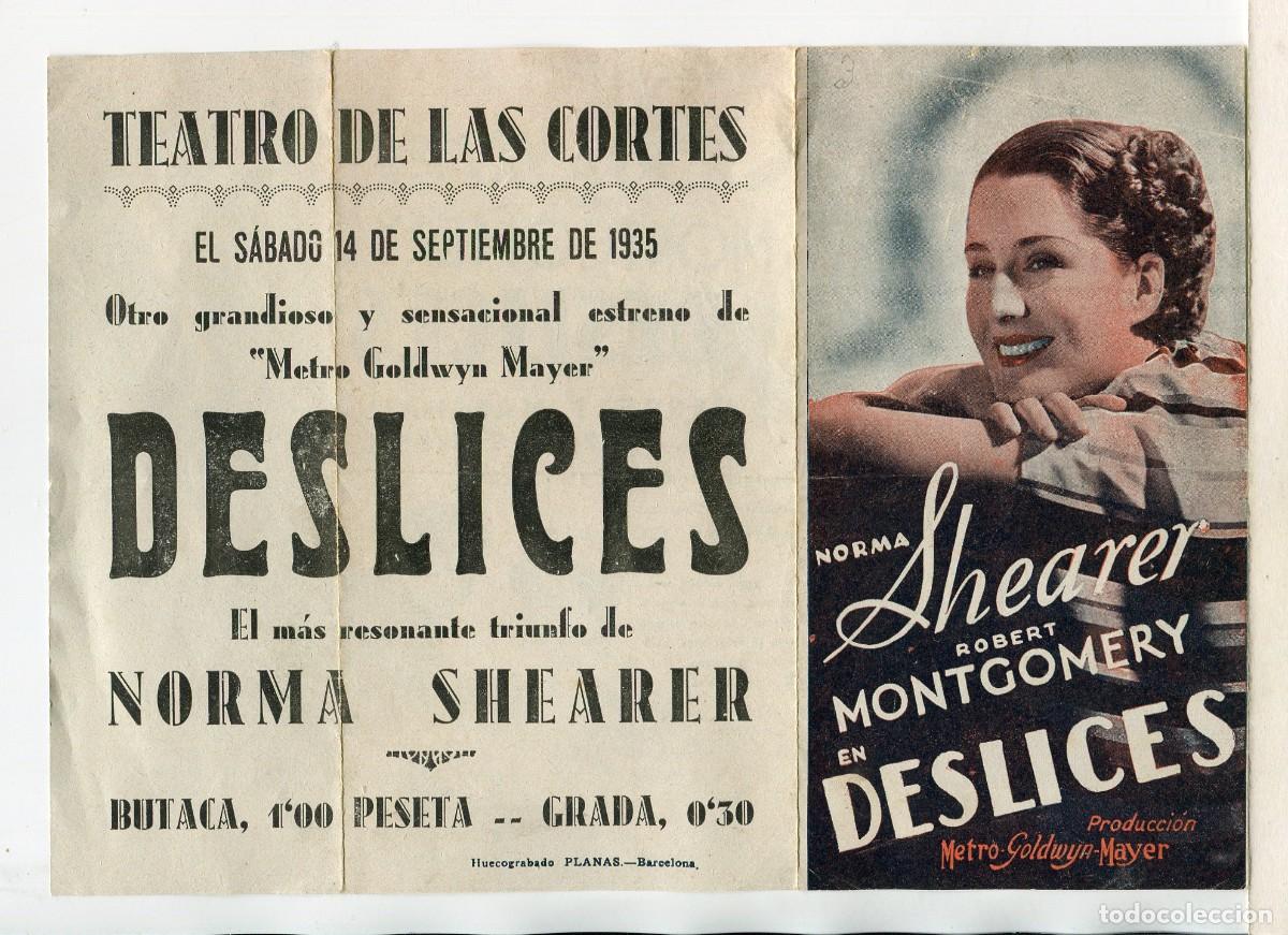 Cine: DESLICES, con Norma Shearer.