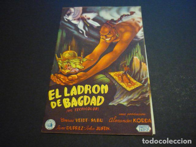 Cine: EL LADRON DE BAGDAD PROGRAMA DE CINE DOBLE SIN PUBLICIDAD - Foto 1