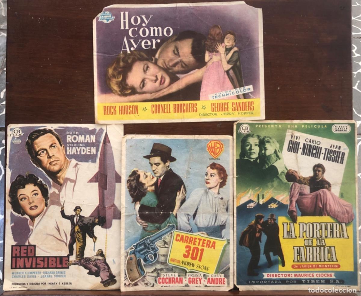 Folhetos de m&atilde;o de filmes antigos de cinema: 4 PROGRAMAS DE MANO - CINE SAL&Oacute;N NOVEDADES DE LLOSETA (MALLORCA) - VER FOTOS Y DORSO