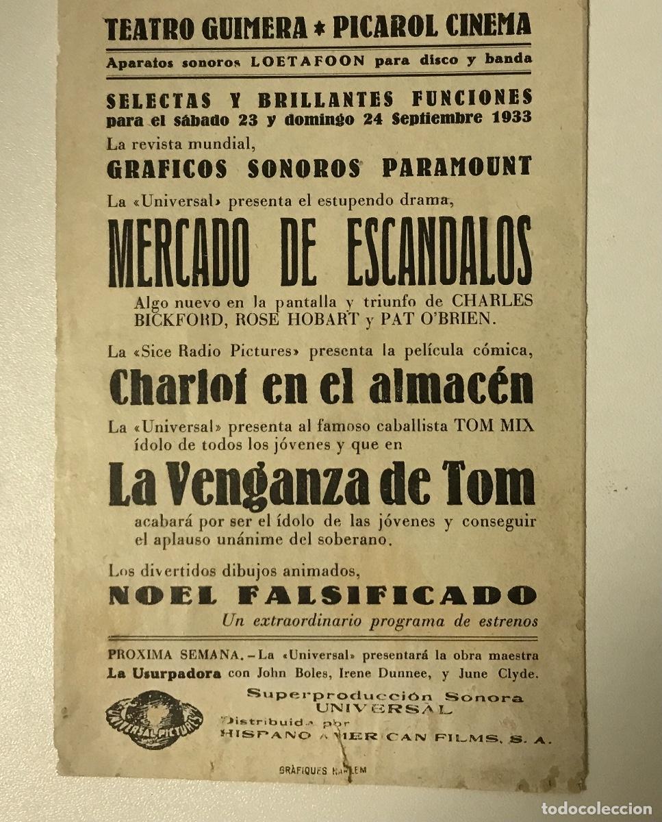 Cine: Programa de cine folleto de mano Mercado de esc&aacute;ndalos - Foto 3