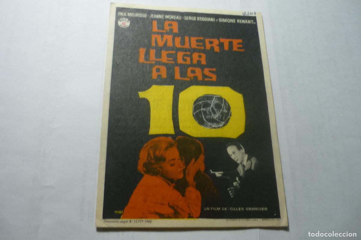 Cine: programa la muerte llega alas 10 - paul meurisse publicidad