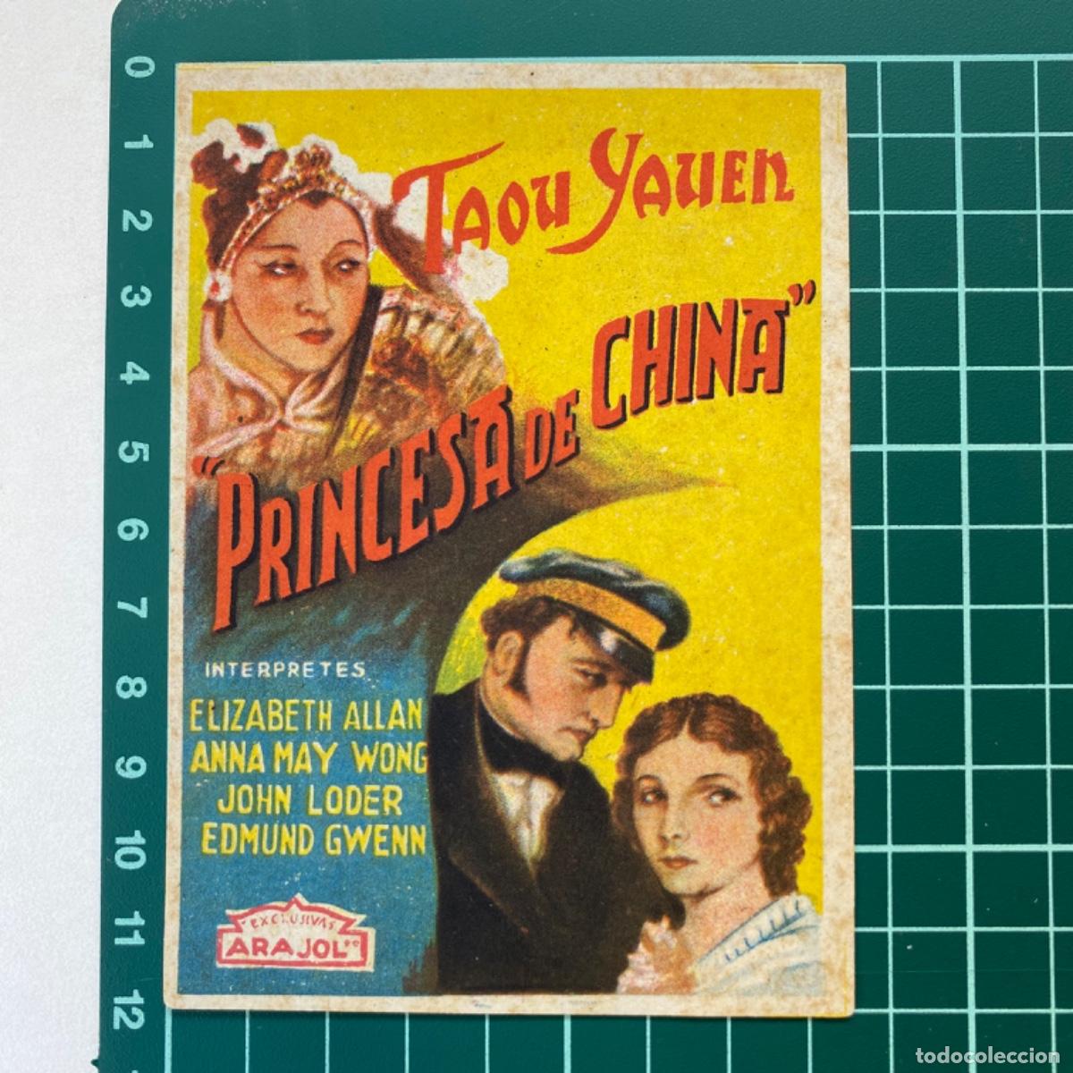 Folhetos de m&atilde;o de filmes antigos de cinema: Programa Folleto de mano cine pelicula Princesa de china Arajol