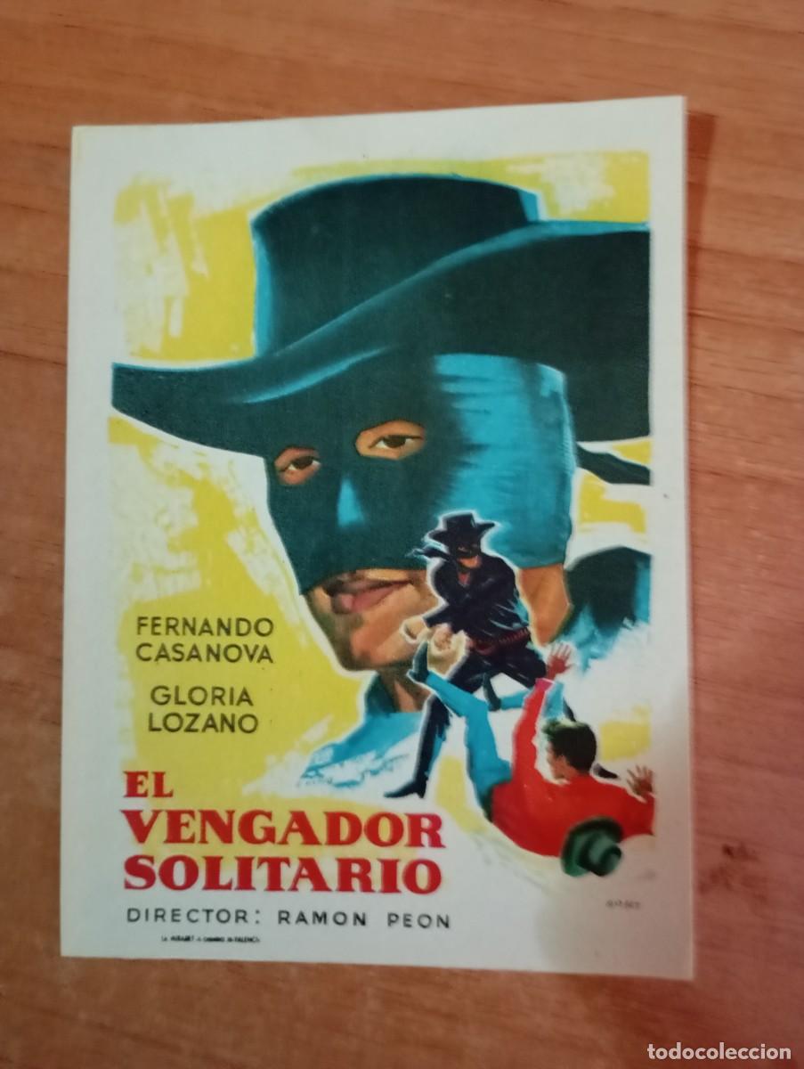 Flyers Publicitaires de films Anciens: rojo2PROGRAMA DE CINE .--- EL VENGADOR SOLITARIO ct