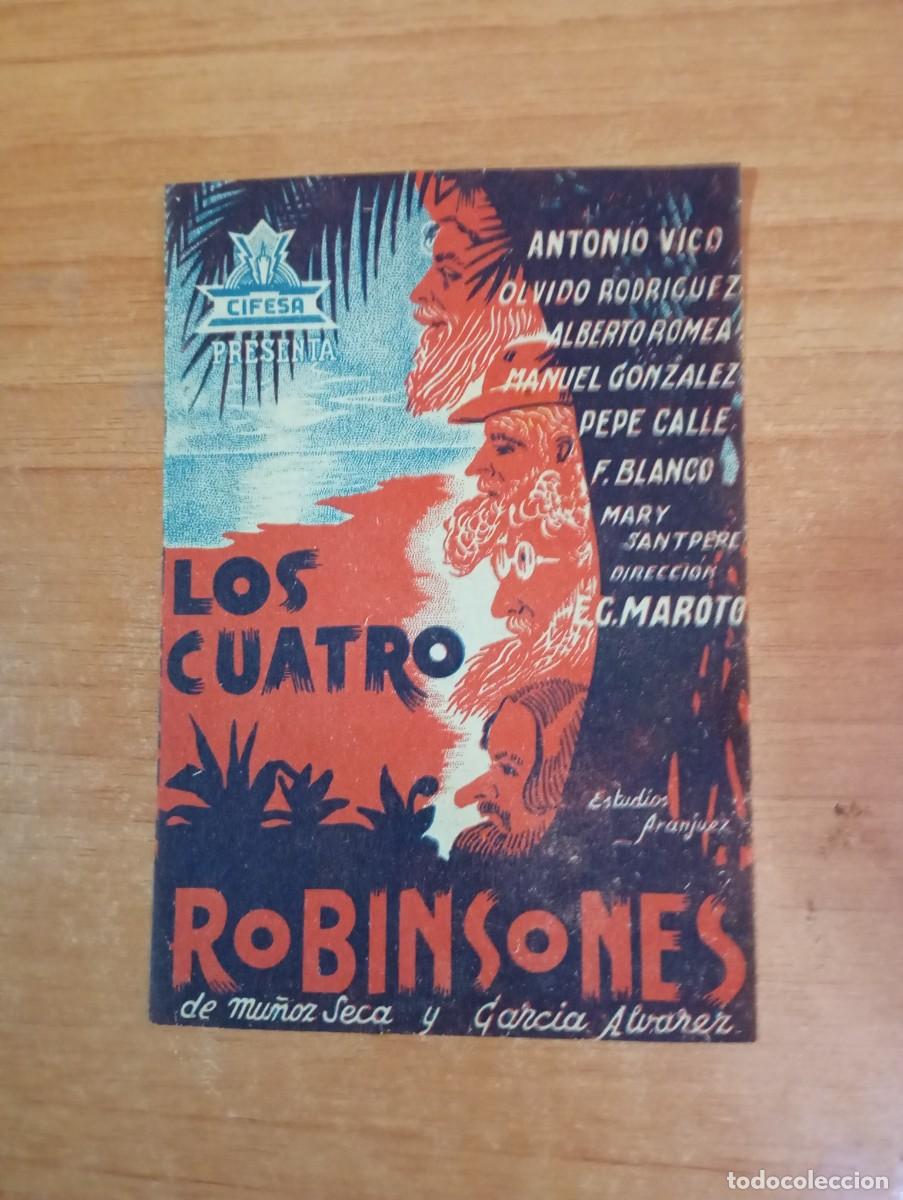 Cine: verde3.PROGRAMA DE CINE --- LOS CUATRO ROBINSONES - Foto 1