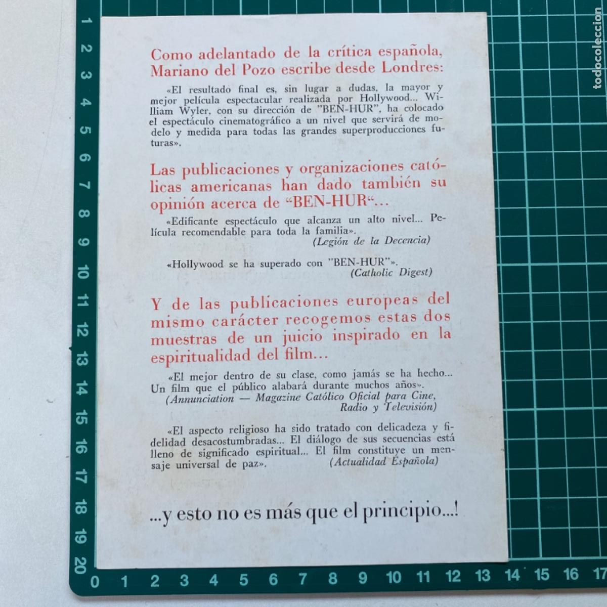 Cine: Programa de cine folleto de mano pelicula Ben-hur - Foto 2