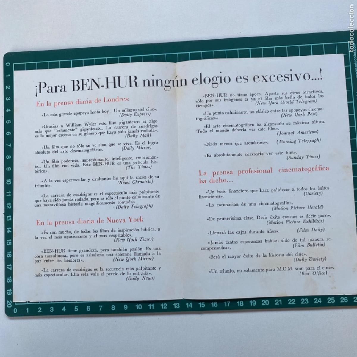 Cine: Programa de cine folleto de mano pelicula Ben-hur - Foto 3