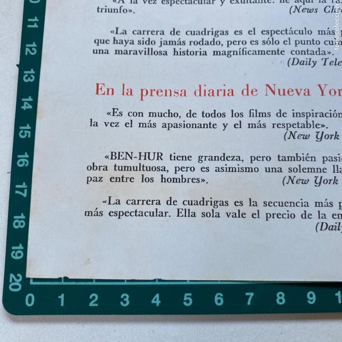 Cine: Programa de cine folleto de mano pelicula Ben-hur - Foto 4
