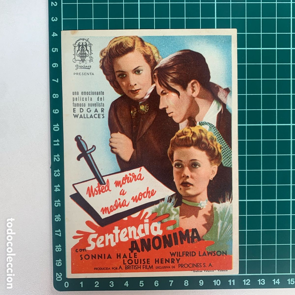 Cine: Programa de cine folleto de mano pelicula Sentencia anonima - Foto 1