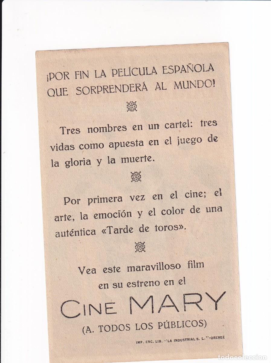 Cine: TARDE DE TOROS .- DOMINGO ORTEGA - Foto 2