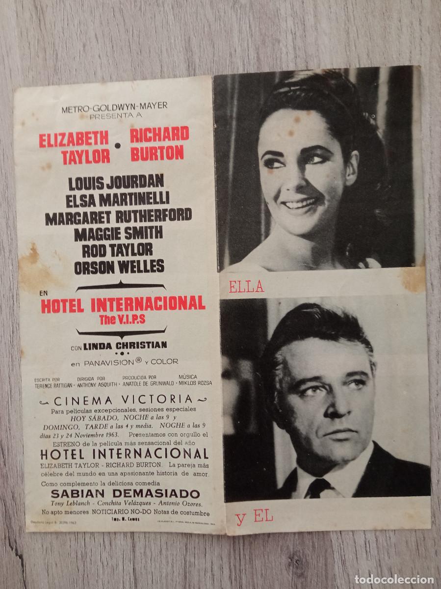Cine: HOTEL INTERNACIONAL, ELIZABETH TAYLOR, RICHARD BURTON, CINEA VICTORIA