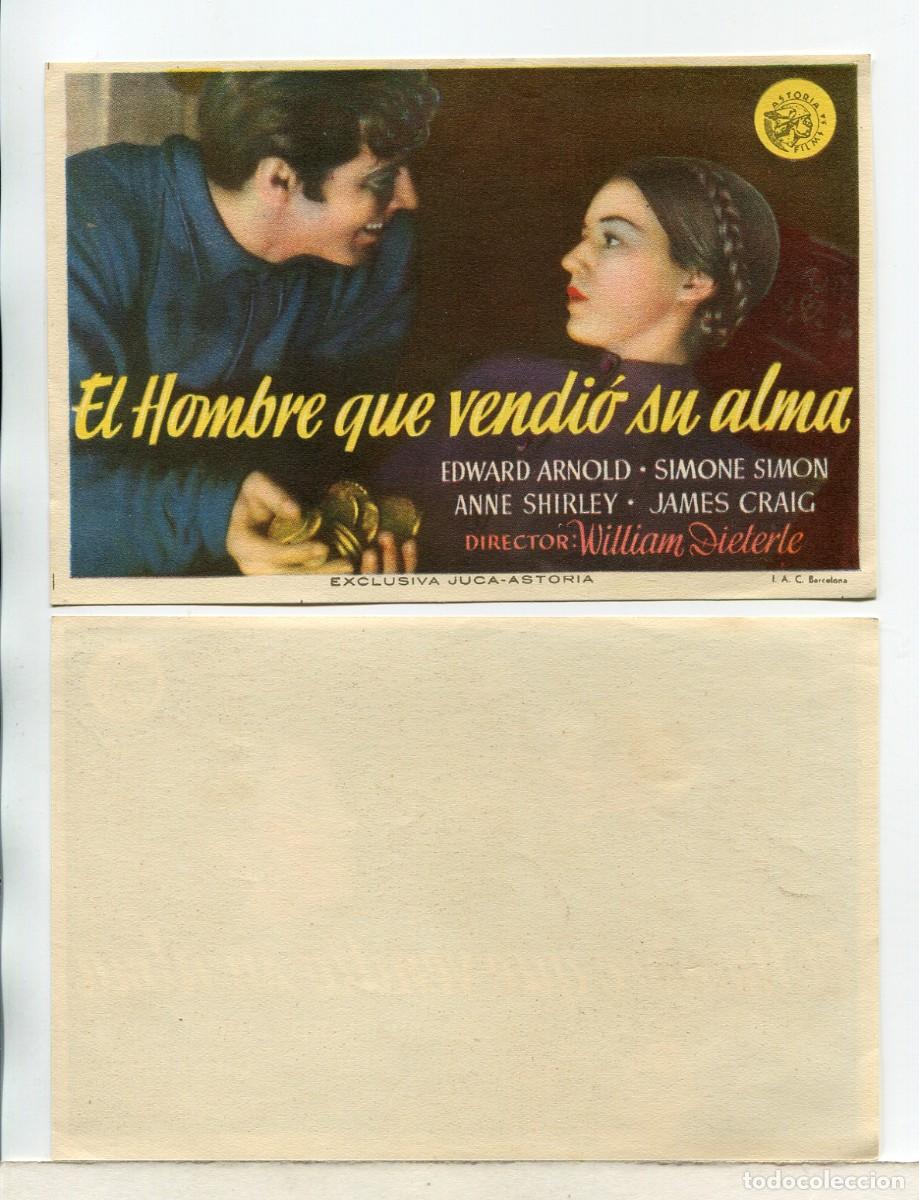 Cine: EL HOMBRE QUE VENDI&Oacute; SU ALMA, con Simone Simon.