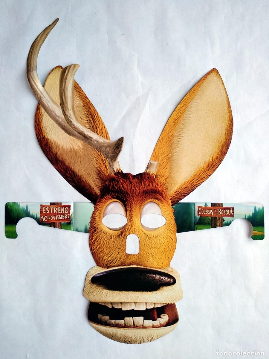 Cine: COLEGAS EN EL BOSQUE. CARETA. 42,5 X 47 CMS. - Foto 1