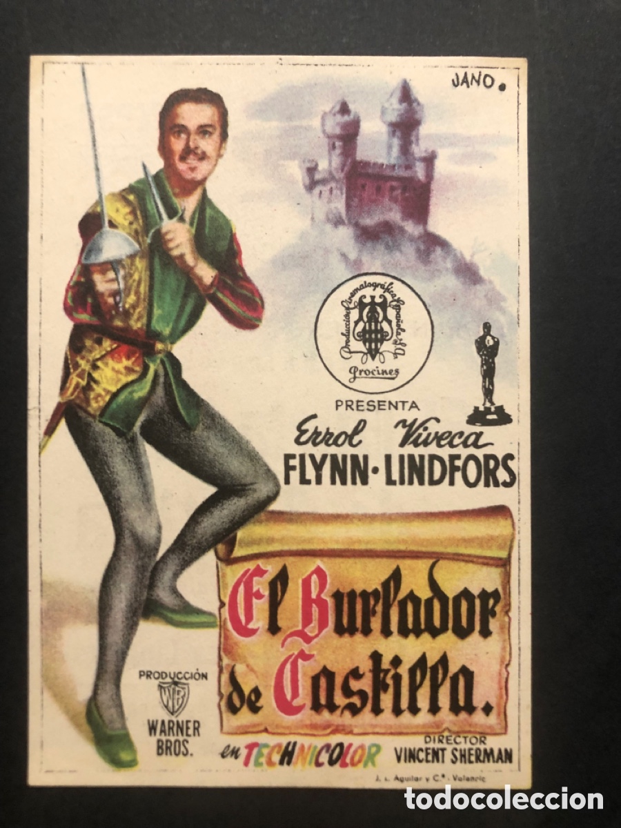 Cine: Programa el burlador de castilla errol flynn Con publicidad cines Faus y progreso Catarroja A10