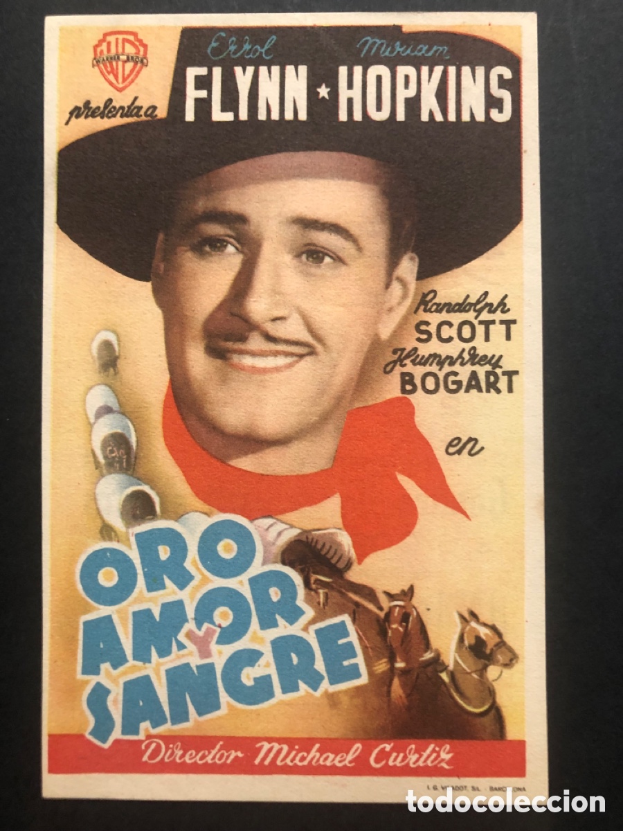 Cine: Programa oro amor y sangre errol flynn Con publicidad cine Capitolio A10