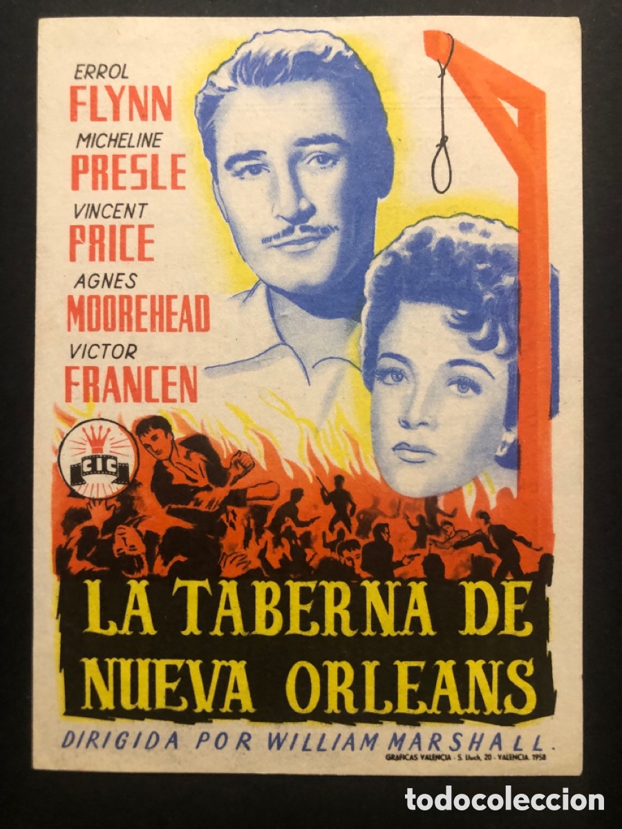 Cine: Programa la taberna de nueva orleans errol flynn Con publicidad cine roma Carcagente A10