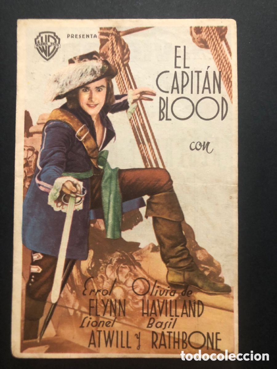Cine: Programa el capit&aacute;n blood errol flynn Con publicidad cine victoria A10