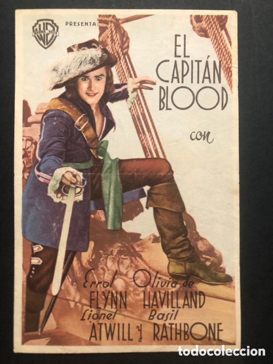 Cine: Programa el capit&aacute;n blood errol flynn Con publicidad cine espa&ntilde;ol mislata A10