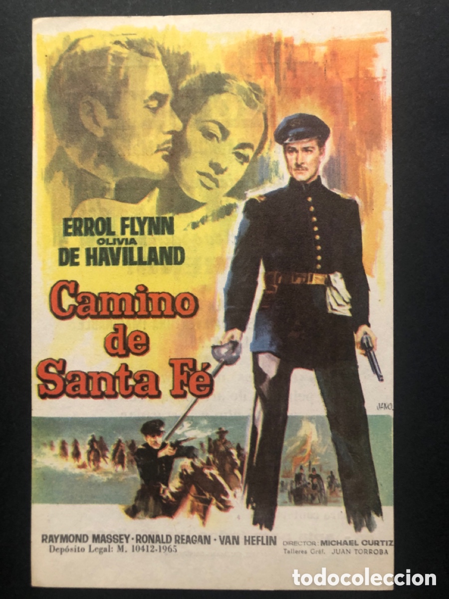 Cine: Programa camino de Santa Fe errol flynn Con publicidad cine roxy santander A10