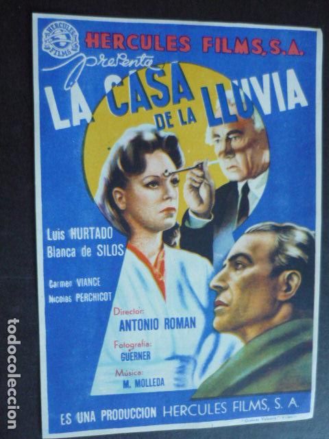 Cine: LA CASA DE LA LLUVIA PROGRAMA DE MANO - Foto 1
