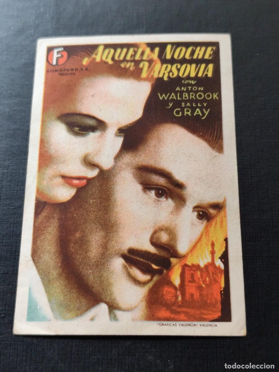  Foglietti di film di film antichi di cinema: Aquella noche en Varsovia sin publicidad