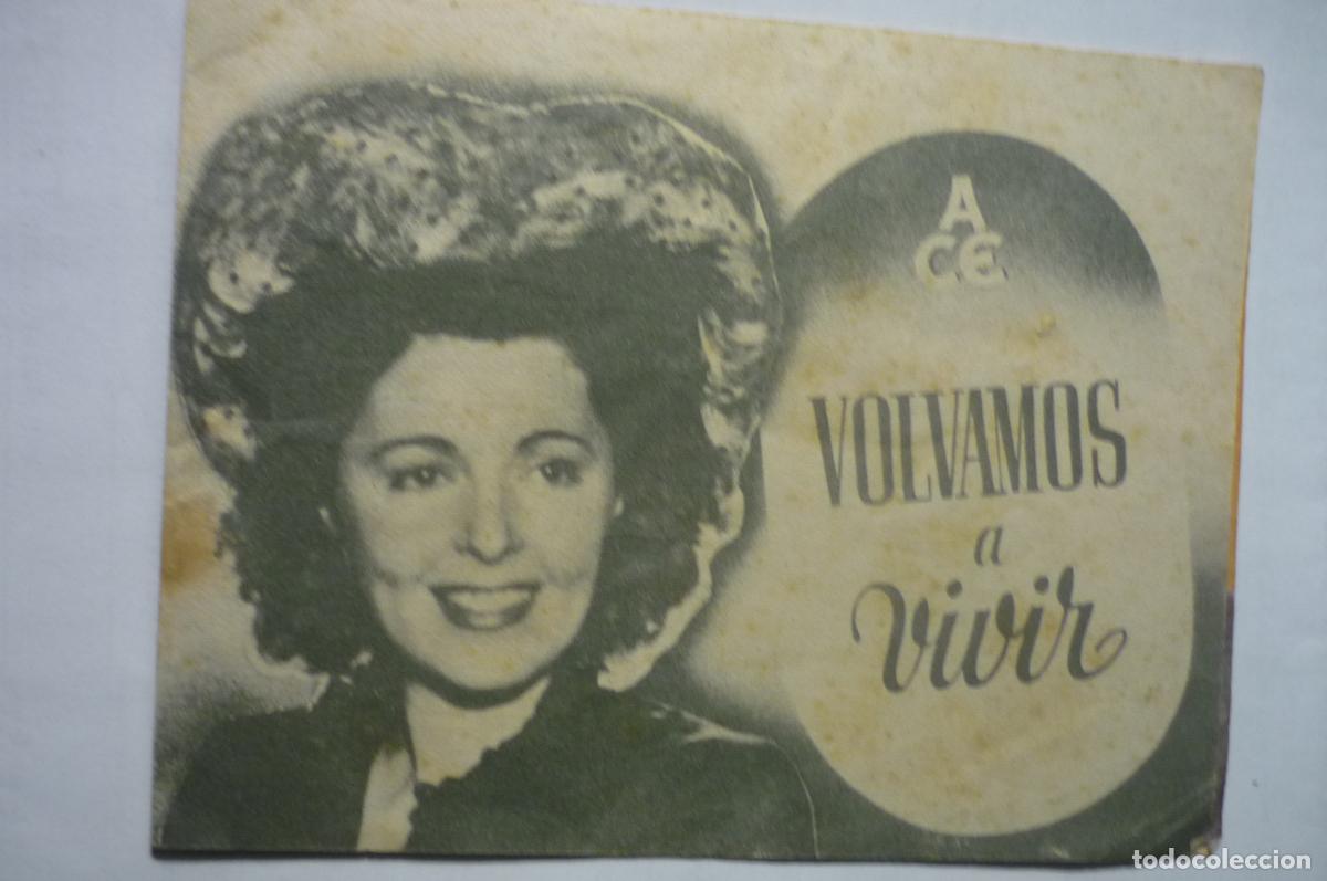 Foglietti di film di film antichi di cinema: programa doble volvamos a vivir .-sello cinema nulles -tarragona
