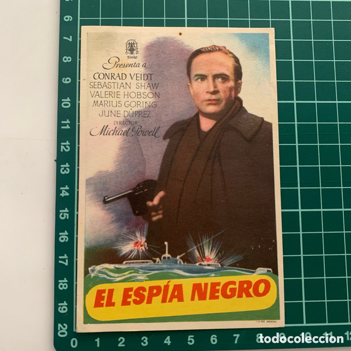 Cine: folleto de mano programa de cine pelicula el espia negro - Foto 1
