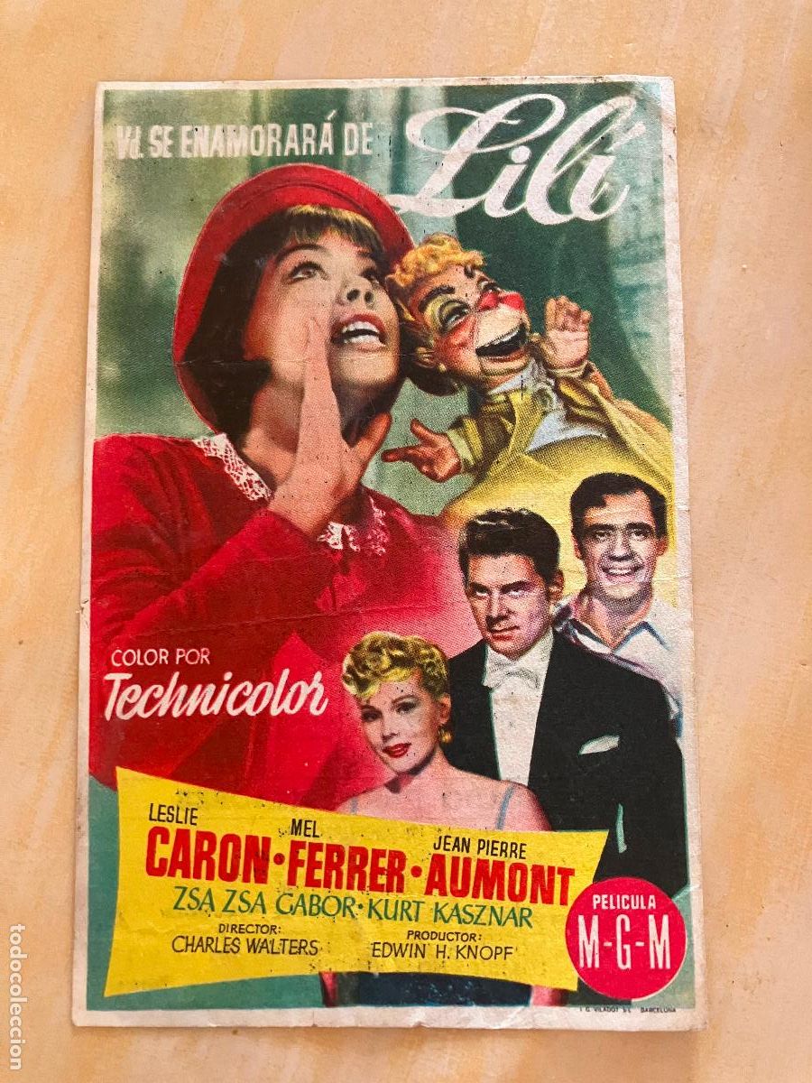 Folhetos de m&atilde;o de filmes antigos de cinema: Lili - Programa de cine C/P Badalona