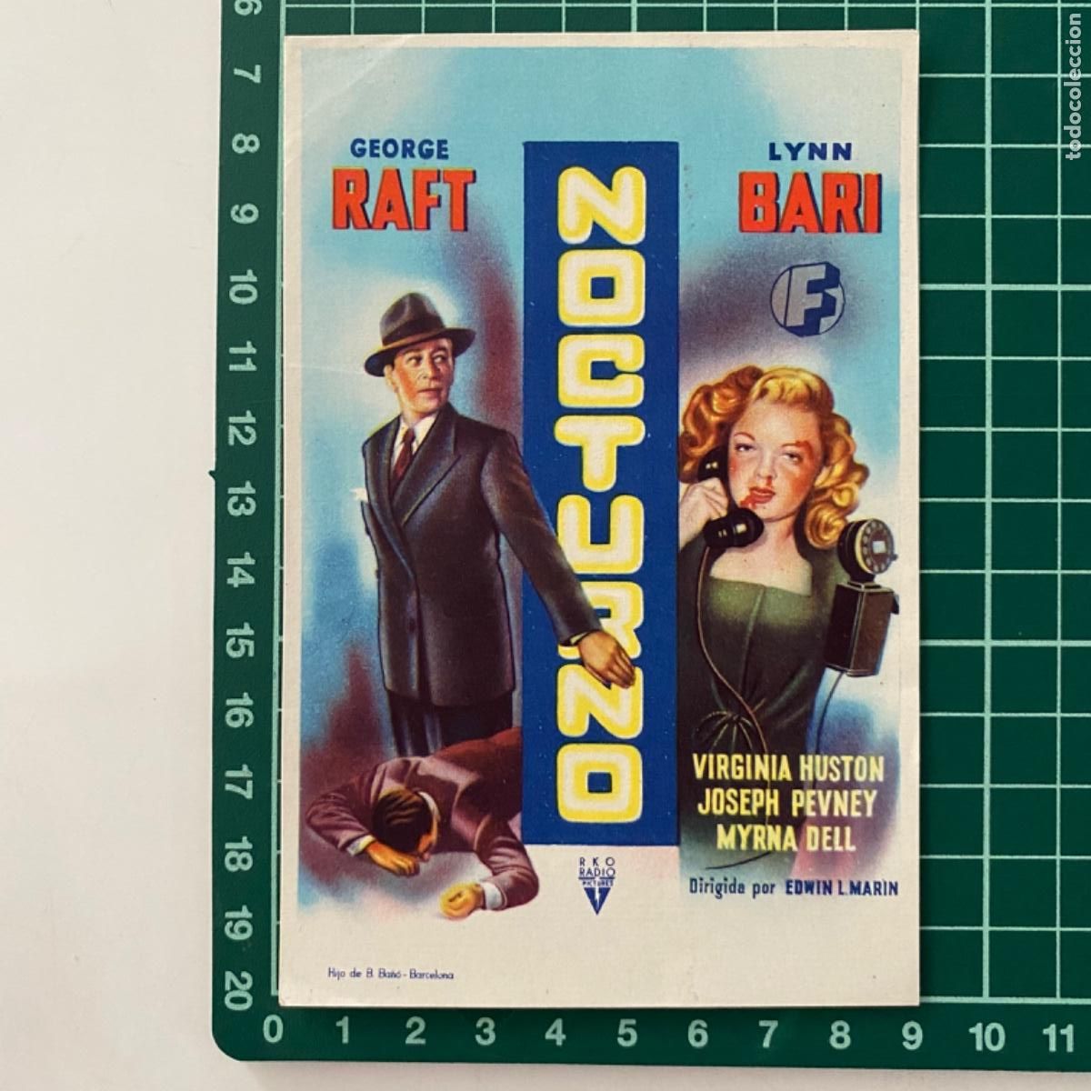 Cine: folleto de mano programa de cine pelicula Nocturno - Foto 1
