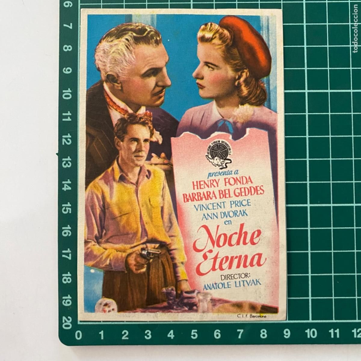 Cine: folleto de mano programa de cine pelicula Noche Eterna - Foto 1