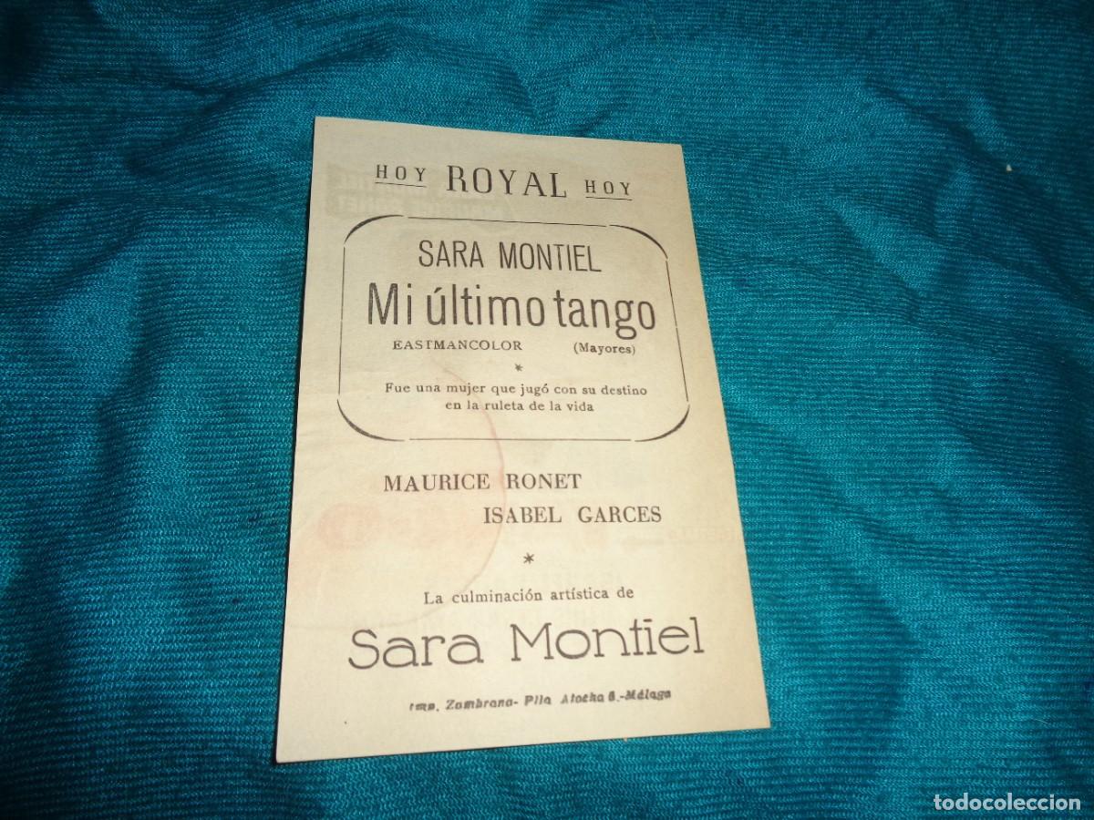 Cine: PROGRAMA DE PELICULA : MI ULTIMO TANGO. SARA MONTIEL - Foto 2