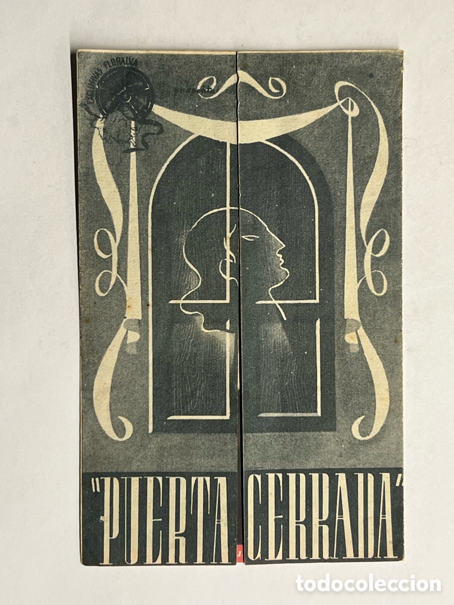 Folhetos de m&atilde;o de filmes antigos de cinema: QUINTANAR ? Cine Garcilaso. PUERTA CERRADA (DOBLE) Libertad Lamarque, Sebasti&aacute;n Chiola (a.1939)