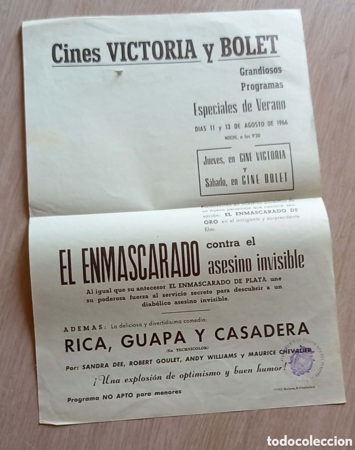Cine: ANTIGUO PROGRAMA DE CINE - Foto 1