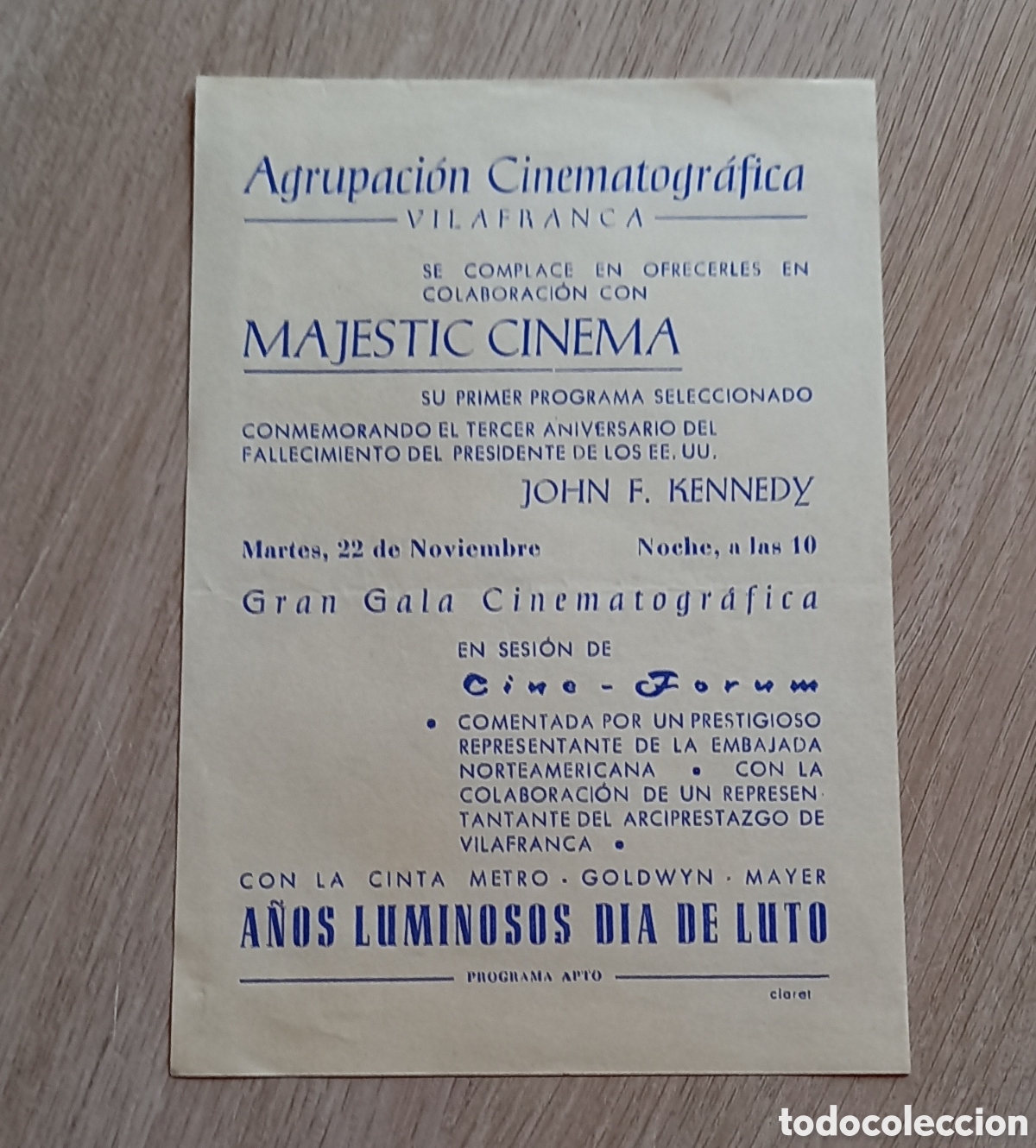 Cine: ANTIGUO PROGRAMA DE CINE - Foto 1