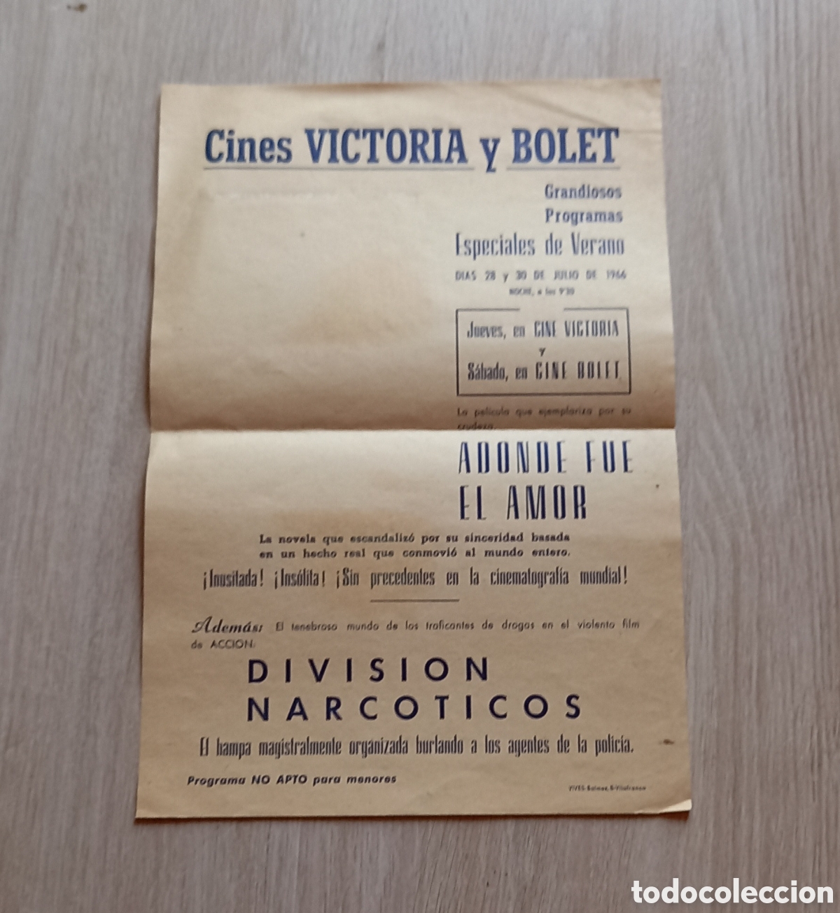 Cine: ANTIGUO PROGRAMA DE CINE - Foto 1
