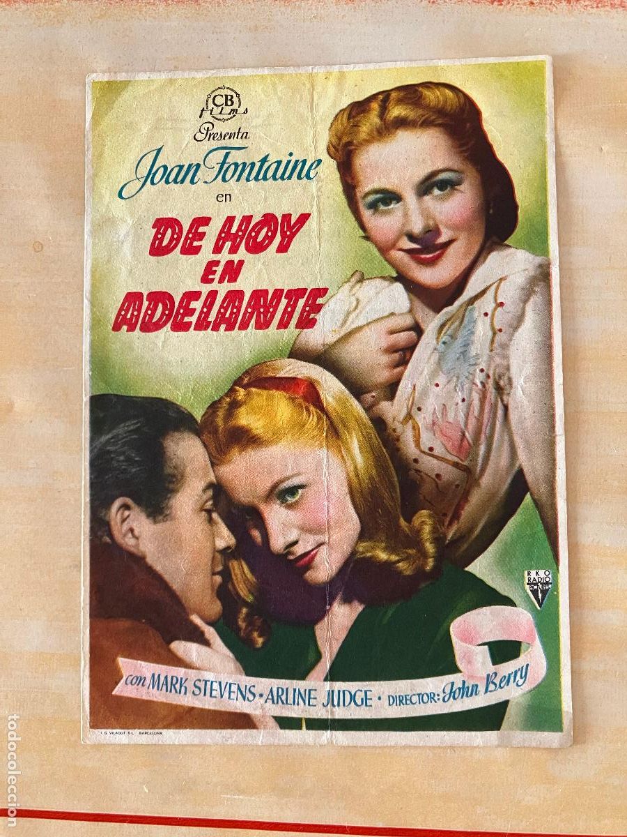 Cine: De hoy en adelante - Programa de cine - C/P Malgrat de Mar 1948