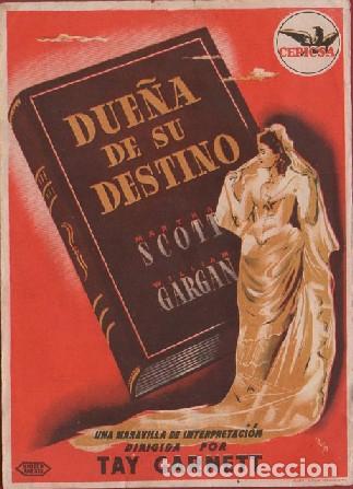 Cine: PROGRAMA DE CINE: DUE&Ntilde;A DE SU DESTINO PC-8020 - Foto 1