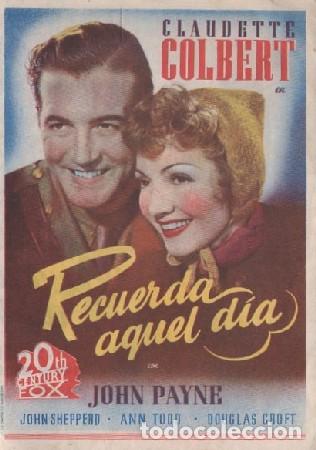 Cine: PROGRAMA DOBLE DE CINE: RECUERDA AQUEL D&Iacute;A PC-8046 - Foto 1