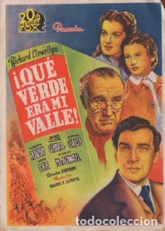 Cine: PROGRAMA DOBLE DE CINE: &iexcl;QUE VERDE ERA MI VALLE! PC-8048 - Foto 1