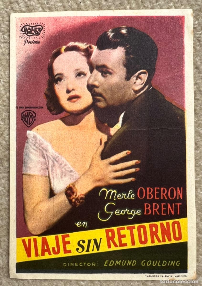 Cine: Folleto de cine pel&iacute;cula Viaje sin retorno - Teatro Principal - Requena (Valencia)
