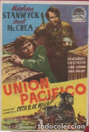 Cine: PROGRAMA DE CINE: UNION PACIFICO PC-8072 - Foto 1